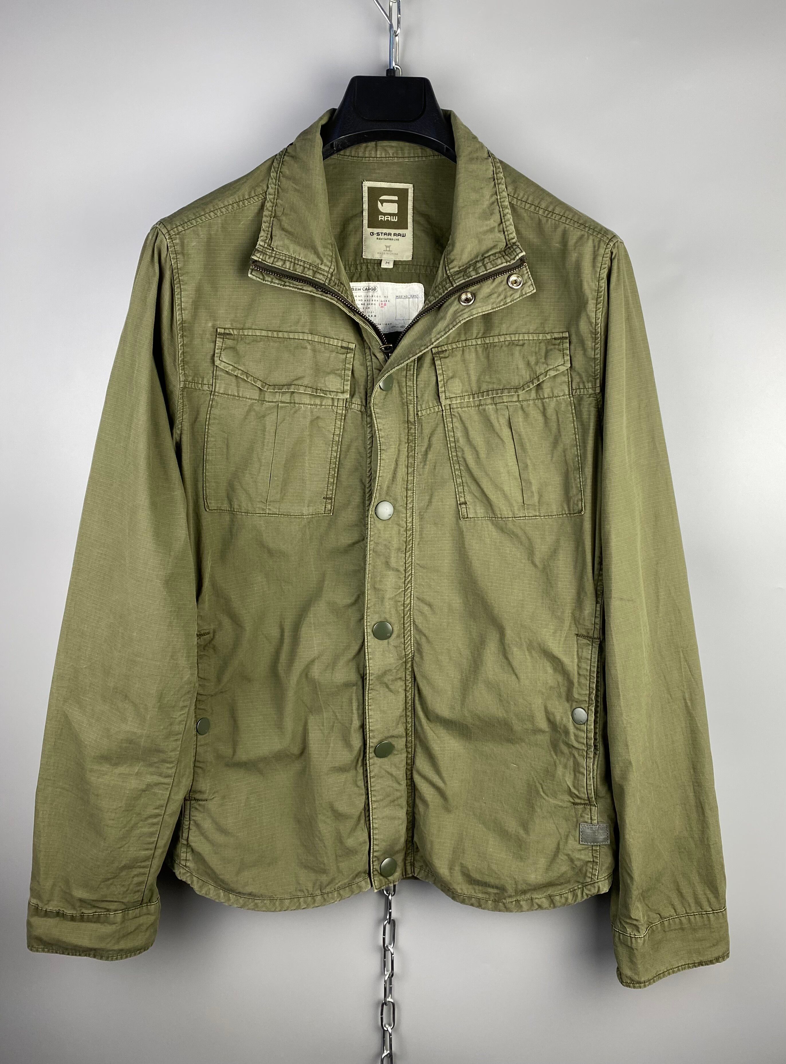 Pre-owned G Star Raw X Military G Star Button Overshirt Jacket In Green
