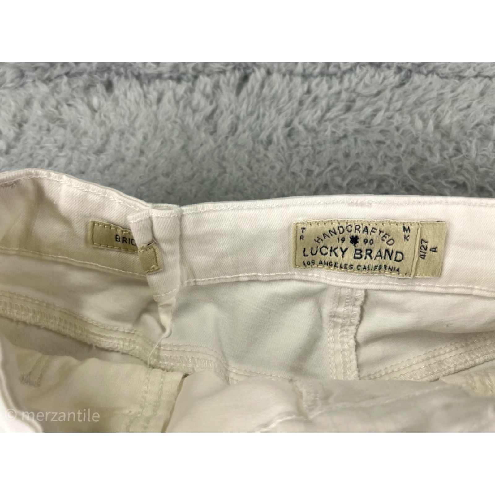 Lucky Brand Lucky Brand Jeans Women 24 White Denim Bridgette Skinny Cotton Blend 24x27 Jeans Women Size 42" / US 20 - 4 Thumbnail