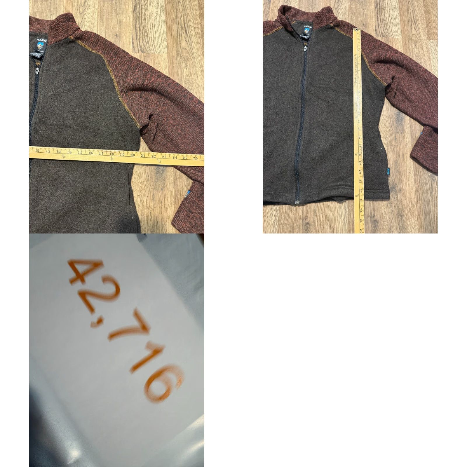 Vintage Kuhl Shirts Men Sweater Full Zip Fleece Long Sleeve Brown Red Size M Size US M / EU 48-50 / 2 - 8 Thumbnail