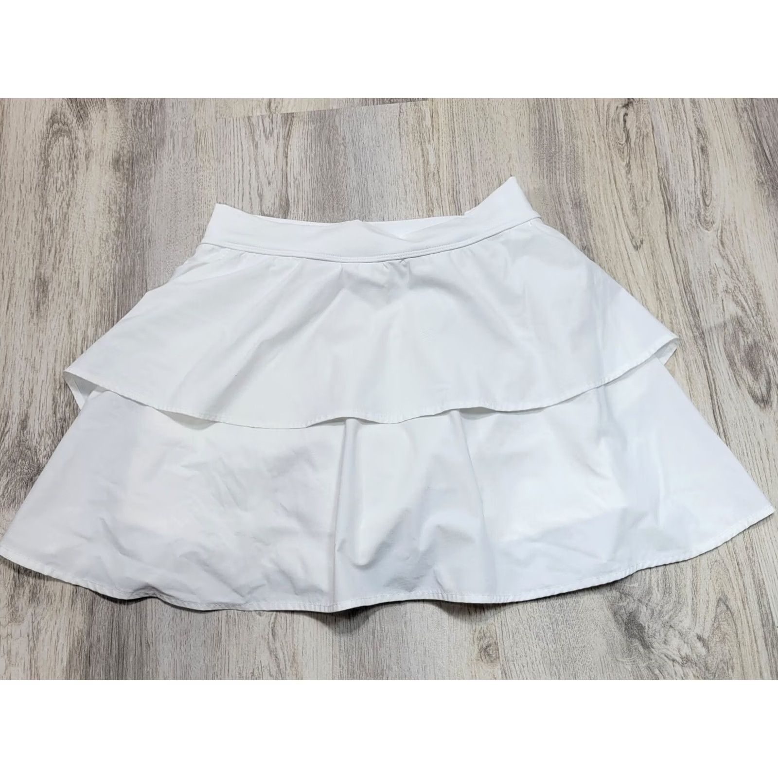 Vintage define your inspiration White Layered Skort Shorts Built In Skirt Sz M Size 32" / US 10 / IT 46 - 3 Thumbnail