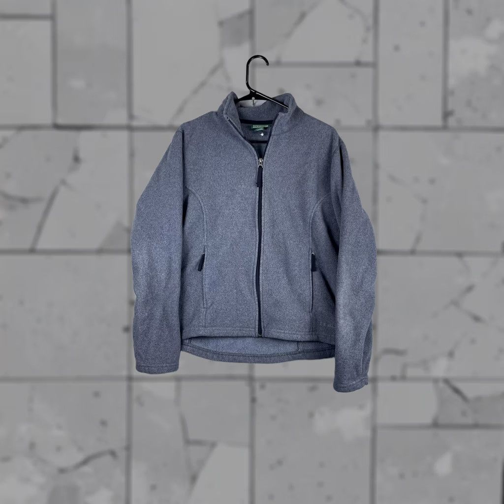 Vintage L.L. Bean Jacket Womens Large Gray Fleece Full Zip Collared Pockets Outdoor Size L / US 10 / IT 46 - 1 Thumbnail