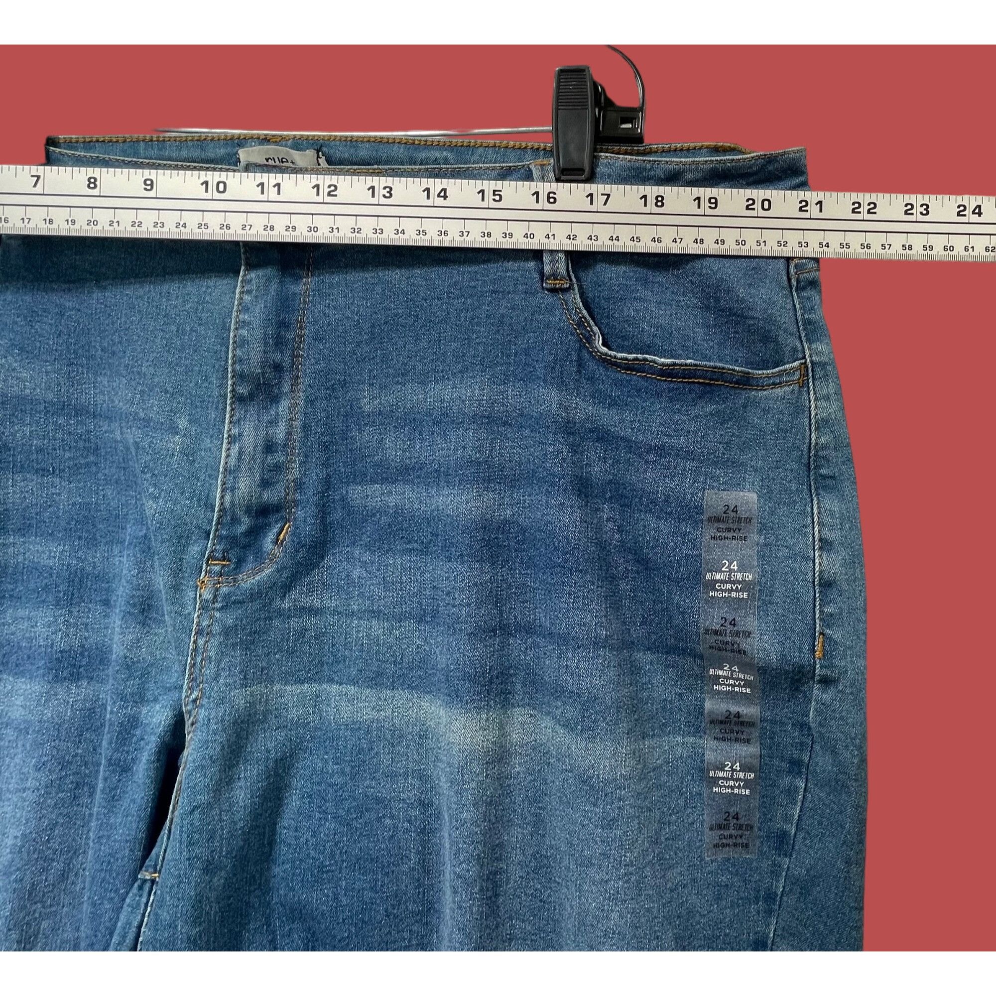 Other Rue + - Women's Ultimate Stretch Curvy High-Rise Jeans - Blu Size 42" / US 20 - 3 Thumbnail