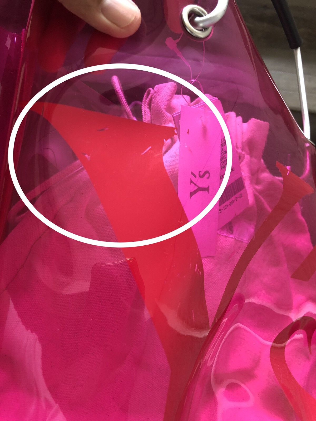 Yohji Yamamoto Rare❗️Ys by Yohji Yamamoto Big Logo Transparent PVC Tote Bag Size ONE SIZE - 20 Thumbnail