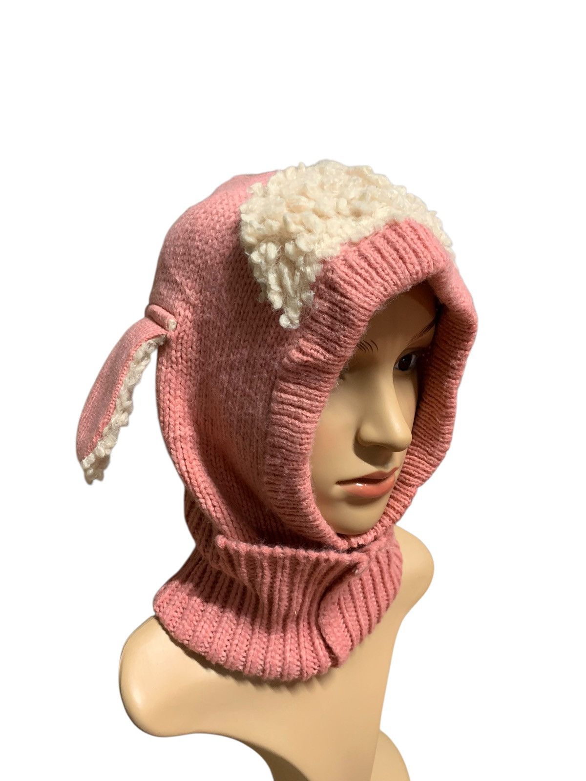 Japanese Brand Winter Lamb Hat Neck Warmer Fleece Ear Size ONE SIZE - 6 Thumbnail