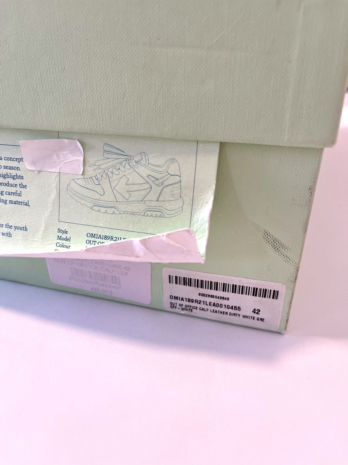 Off-White OFF-WHITE Out of Office Low Top Green Dirty White Size US 9 / EU 42 - 9 Thumbnail