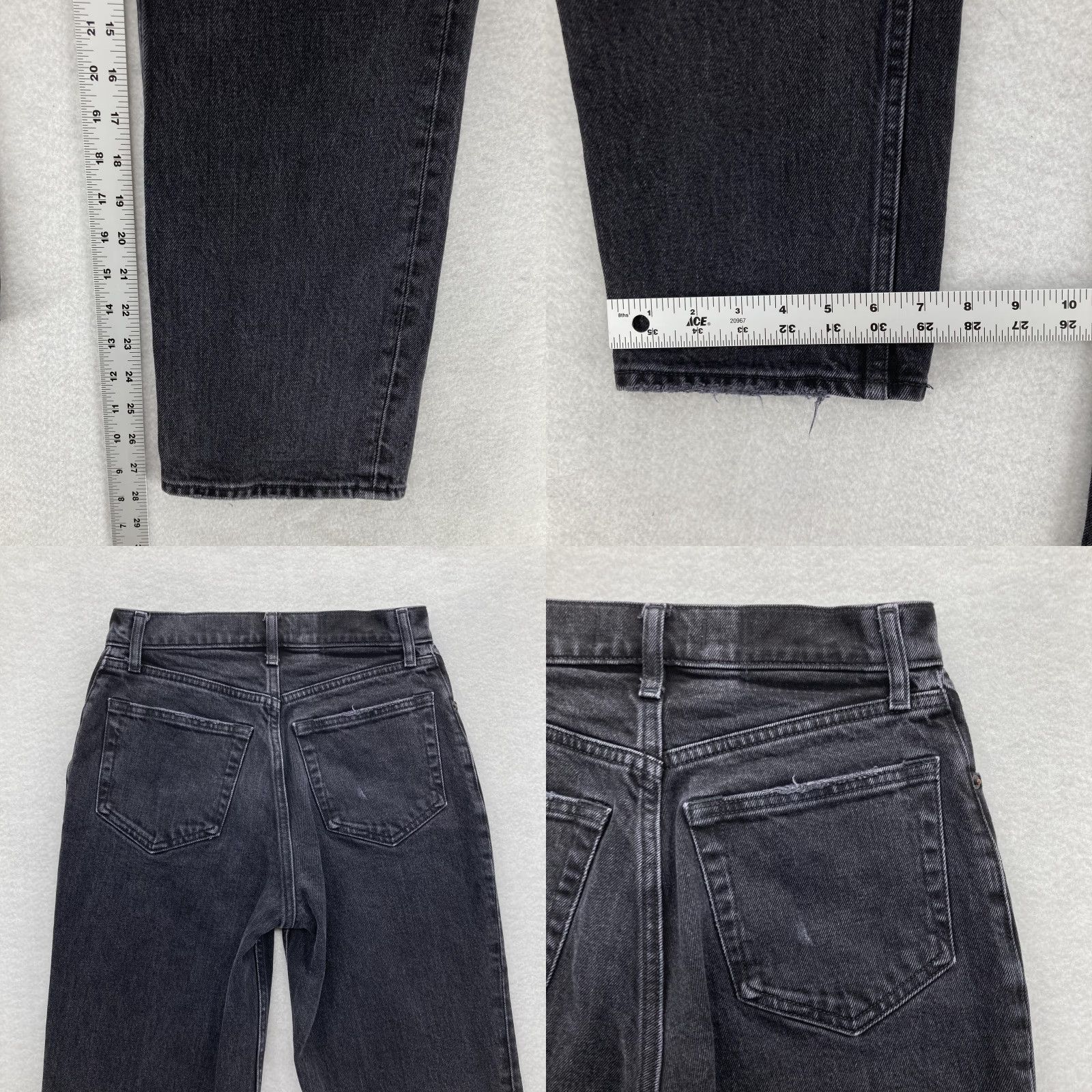 Abercrombie & Fitch Abercrombie & Fitch Jeans Womens 26/2 Short Black 90s Straight Ultra High Rise Gray Jeans 90s Size 26" / US 2 / IT 38 - 8 Thumbnail
