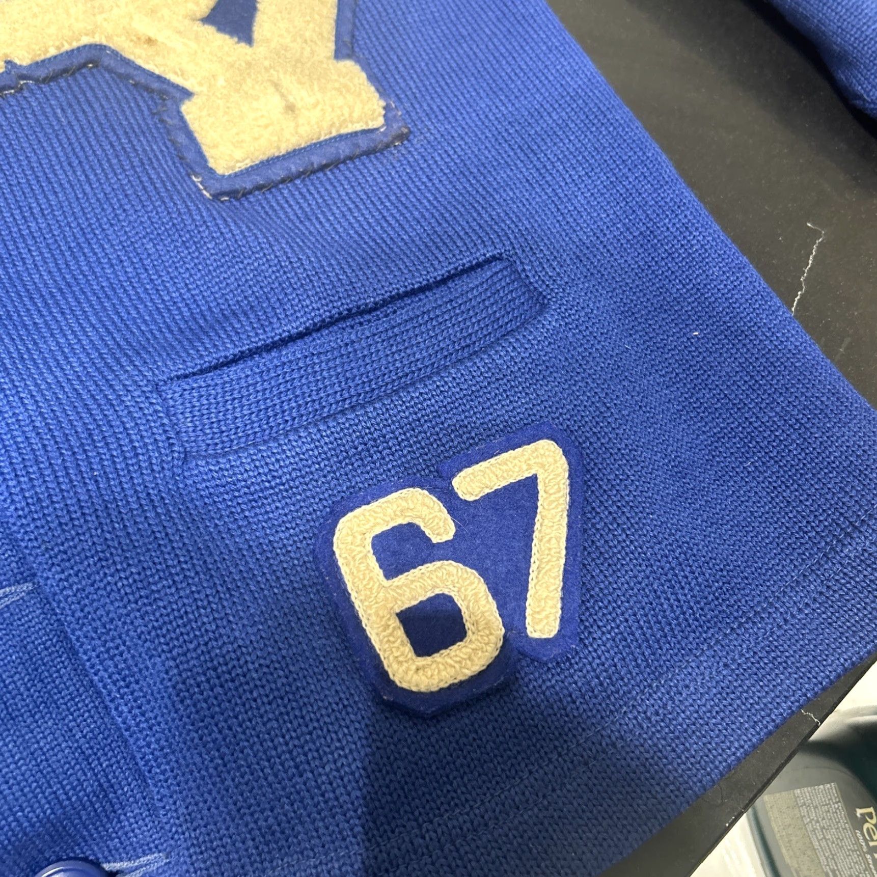 Vintage VINTAGE Royal Blue Coleman Letterman Sweater 70,s Preppy Oxford Dark Academia Style S Royal Blue Letterman Sweater) Size US S / EU 44-46 / 1 - 3 Thumbnail