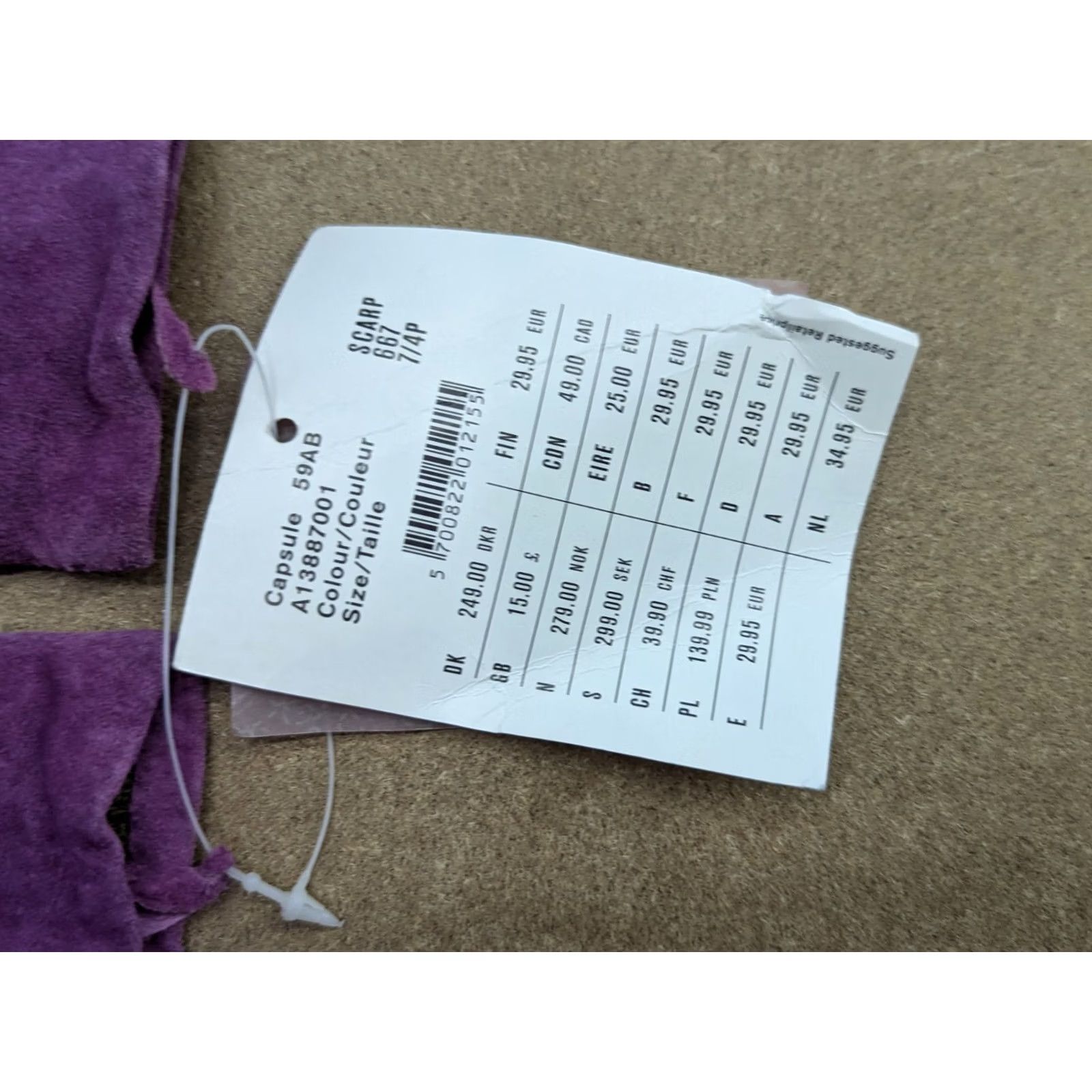 Vintage Genuine Leather Womens Gloves Size 7 Purple Winter Wool Blend Lining Glove Warm Casual Adults Womens, Leather, Lined Size ONE SIZE - 5 Thumbnail