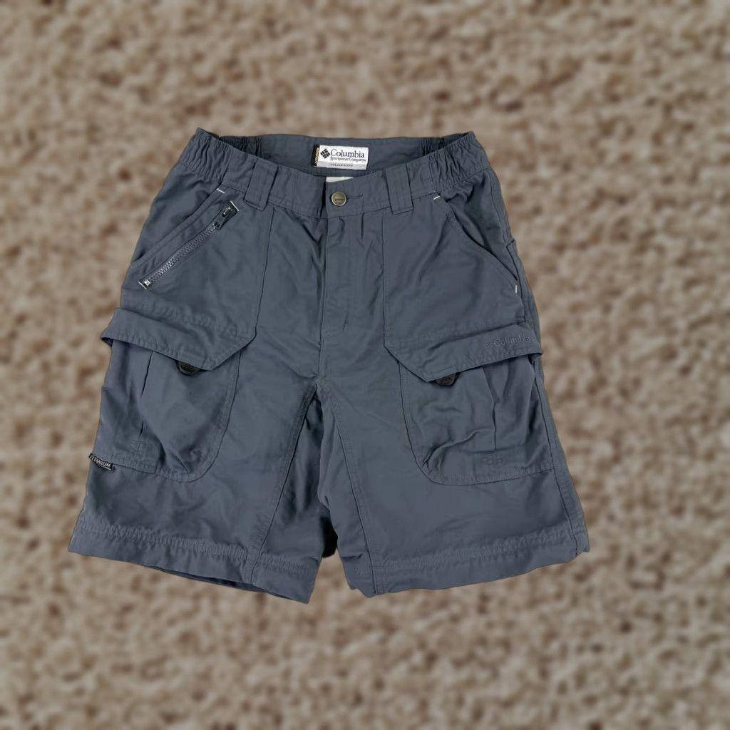 Vintage Columbia Cargo Shorts Men 30 Gray Nylon Zip Pockets Hiking, River, Kayak, Outdoor, 100% Nylon, Cargo, Regular Fit, Spring Summer Fall Winter, Gray Size US 30 / EU 46 - 1 Thumbnail