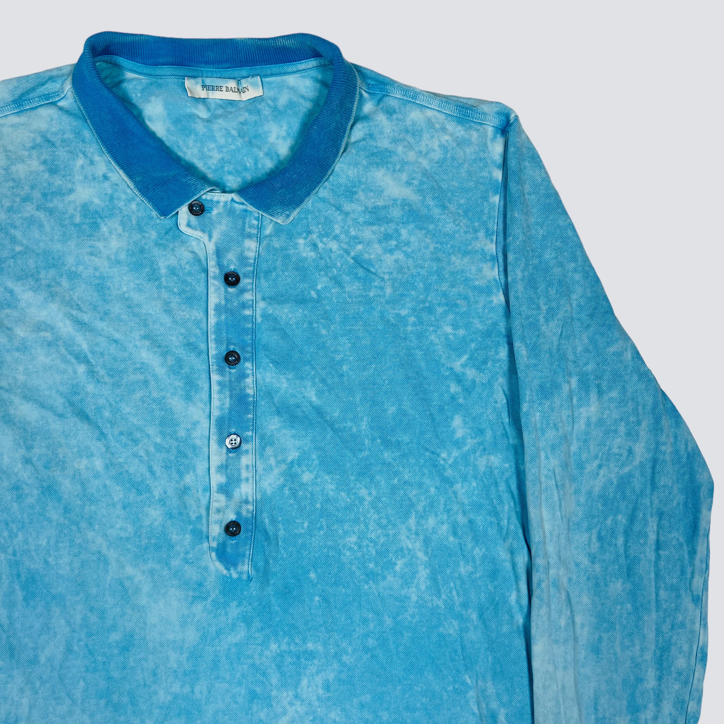Balmain BALMAIN ARCHIVE STONE WASHED BABY BLUE LONGSLEEVE - № 1099 Size US XL / EU 56 / 4 - 2 Thumbnail