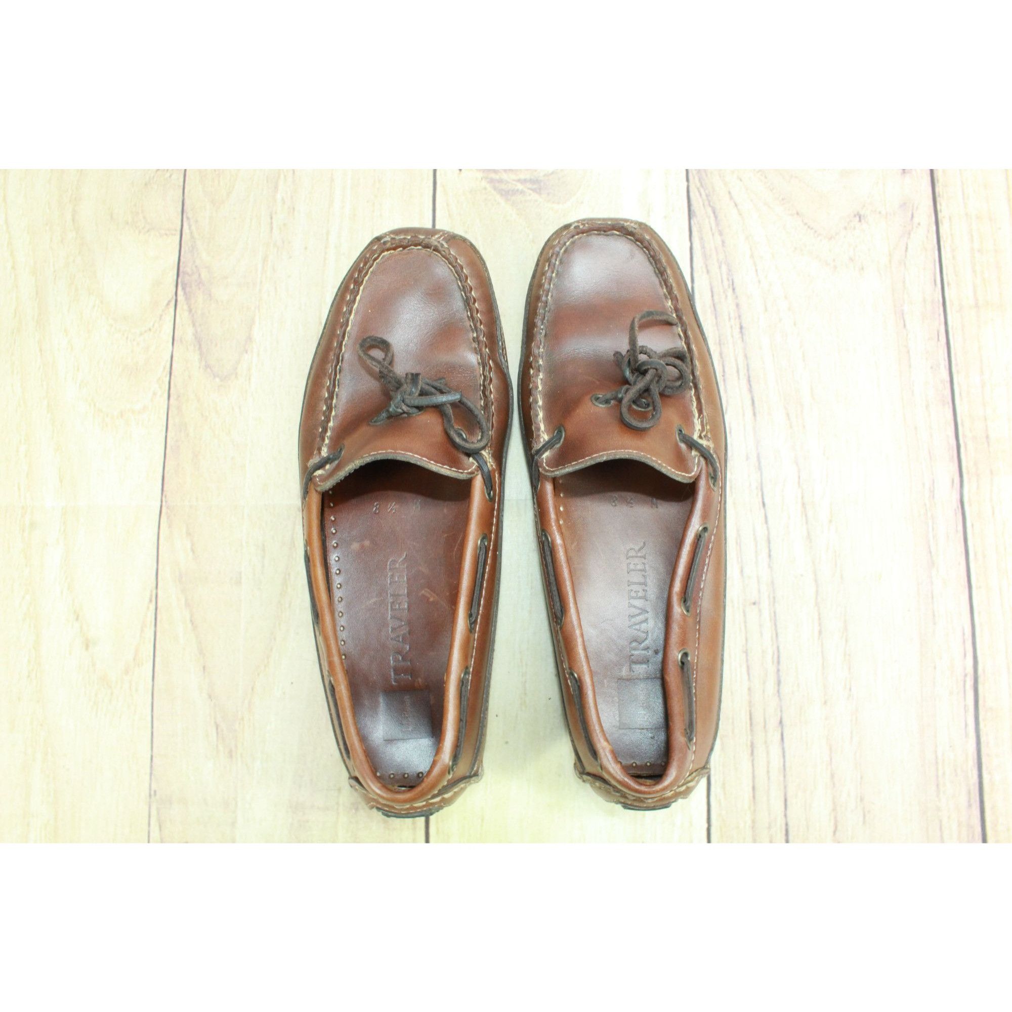 Leather Traveler Women's Leather Slip-on Boat Loafer Shoes Size 8 Size US 8 / IT 38 - 8 Thumbnail