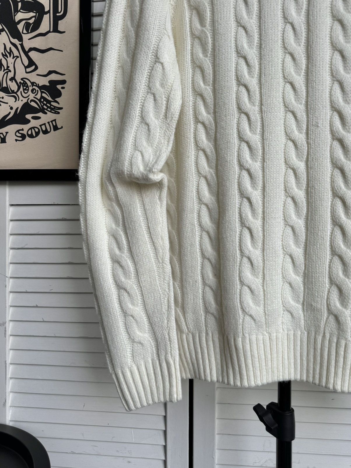 Polo Ralph Lauren Polo Ralph Lauren Style Cable Knit Wool Blend White Sweater Size US S / EU 44-46 / 1 - 9 Thumbnail