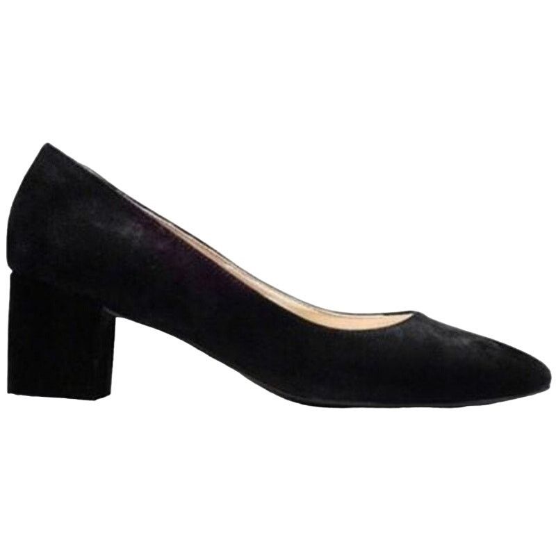 Cole Haan Pump Shoes Round Toe Suede Black 9.5b, Women's