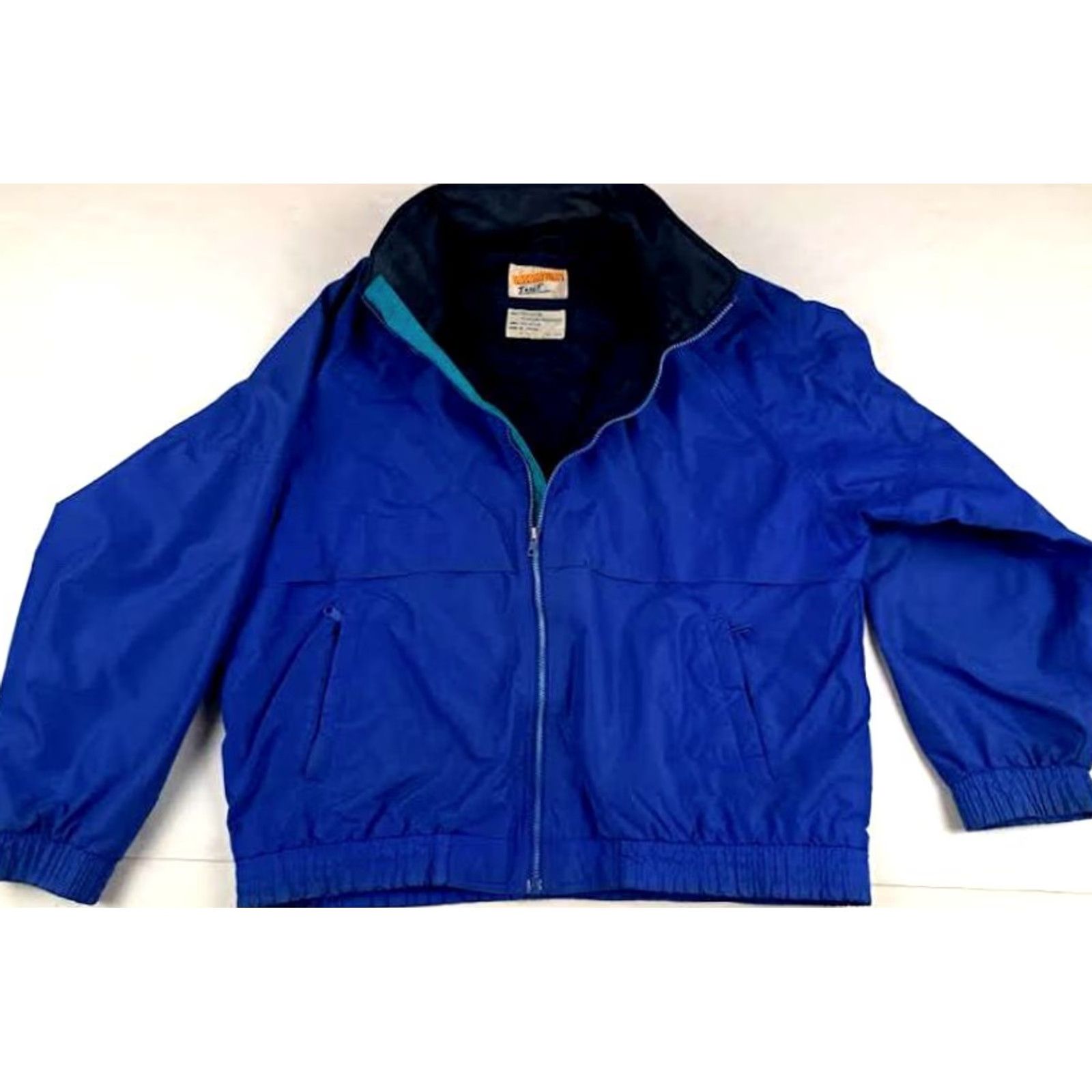 X-LARGE VINTAGE Catamount Trail Windbreaker Jacket XL Blue 90s Mens Nylon Windbreaker Zip Pockets Solid Size US XL / EU 56 / 4 - 3 Thumbnail