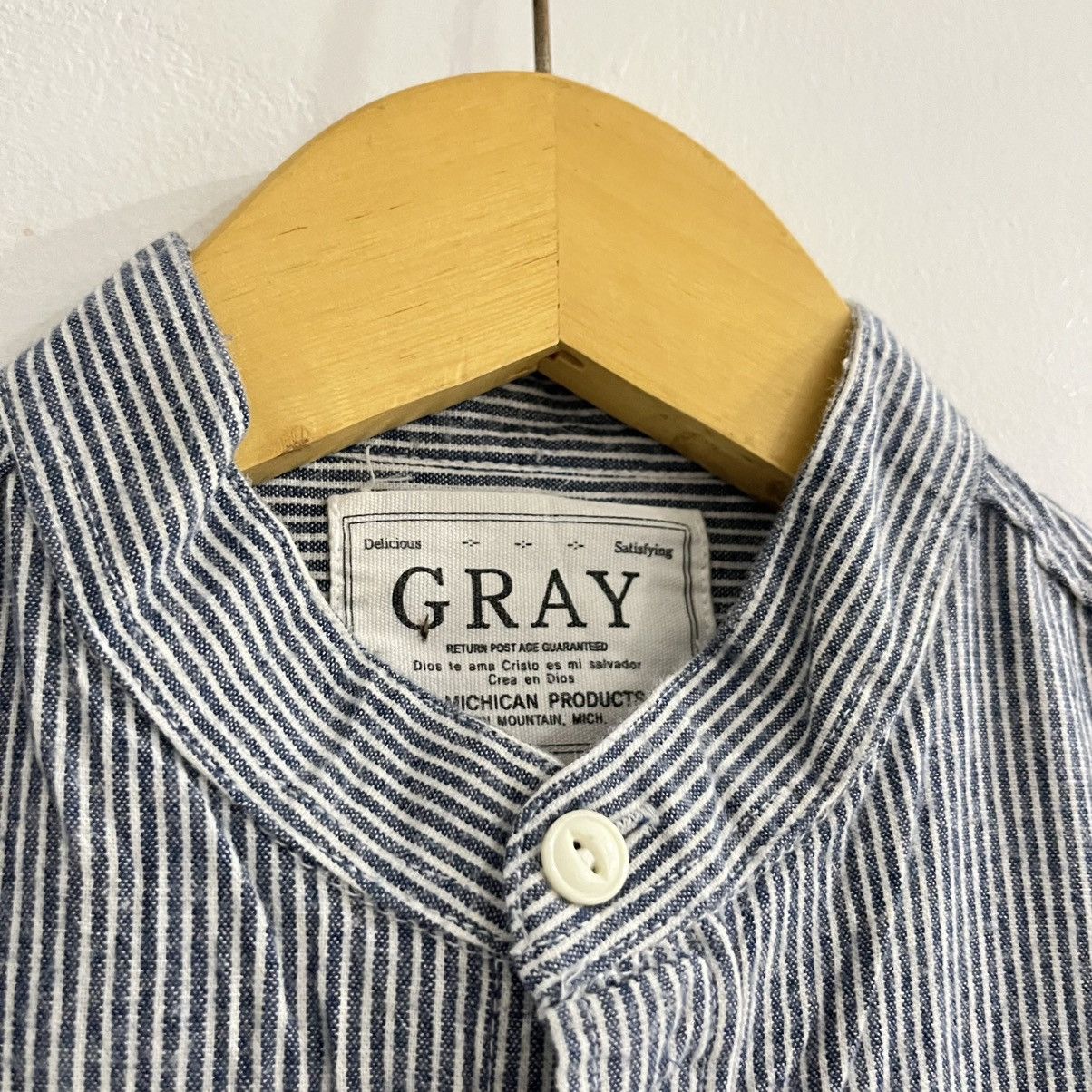 Japanese Brand Gray - Striped Longsleeve Shirt Size US M / EU 48-50 / 2 - 4 Thumbnail