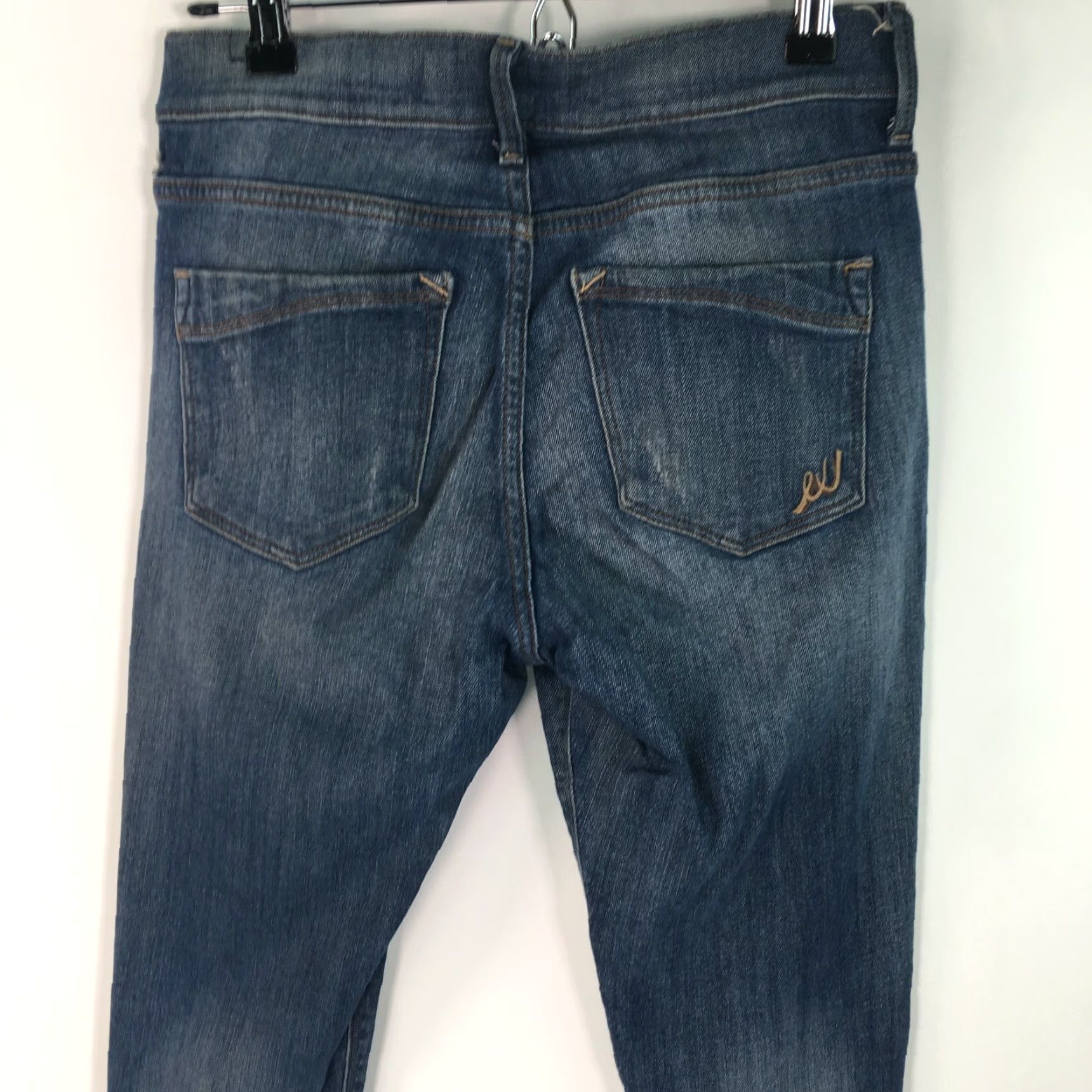 Express Express Jeans Womens Size 2R 28X30 Distressed Blue Denim Skinny Size 26" / US 2 / IT 38 - 5 Thumbnail