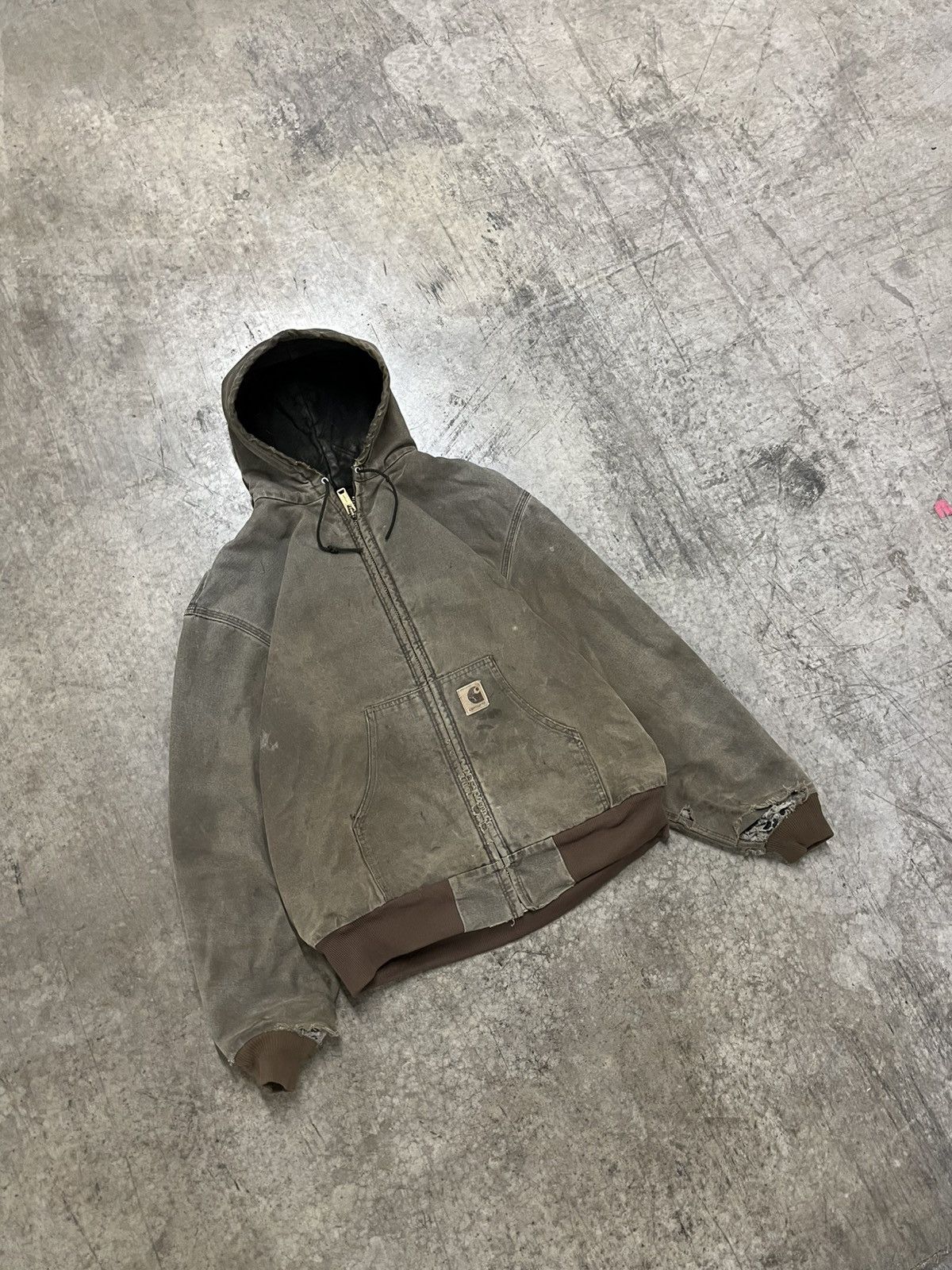 Carhartt × Vintage Carhartt mocha brown perfectly faded and distressed jacket Size US XL / EU 56 / 4 - 2 Thumbnail