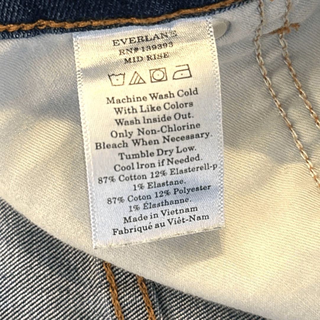 Everlane Everlane Jeans Women Medium Wash Cotton Size 33 Skinny Mid Rise Blue 33 Jeans Size 24" / US 00 / IT 34 - 8 Thumbnail
