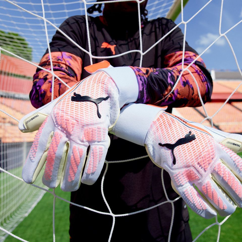 Puma PUMA Football Soccer Ultra Hybrid GoalKeeper Gloves White 8 Size ONE SIZE - 4 Thumbnail