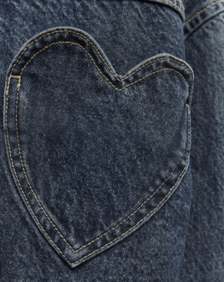 Zara ZARA DENIM JACKET WITH HEART Size L / US 10 / IT 46 - 4 Thumbnail