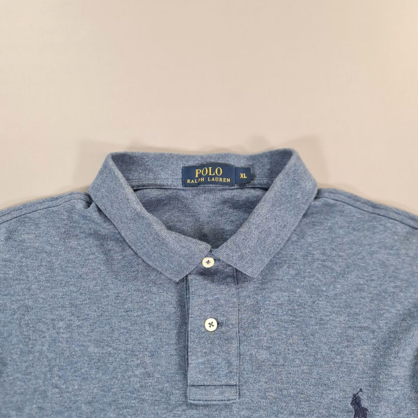 Polo Ralph Lauren Polo Ralph Lauren Polo Shirt XL Slim Blue Long Sleeve Cotton Jersey Logo Size US XL / EU 56 / 4 - 2 Thumbnail