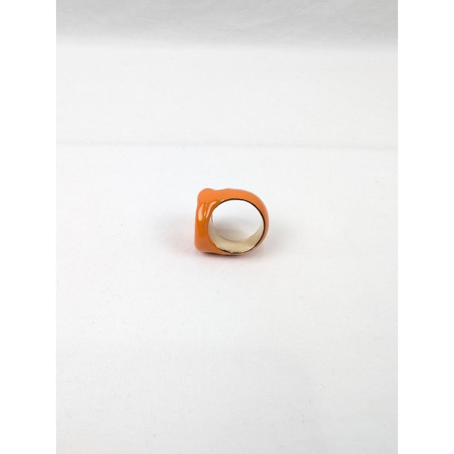Bottega Veneta o1rshd1 Q:2 / Size: 19 / Sterling Gold Ring In Tangerine Size ONE SIZE - 9 Thumbnail