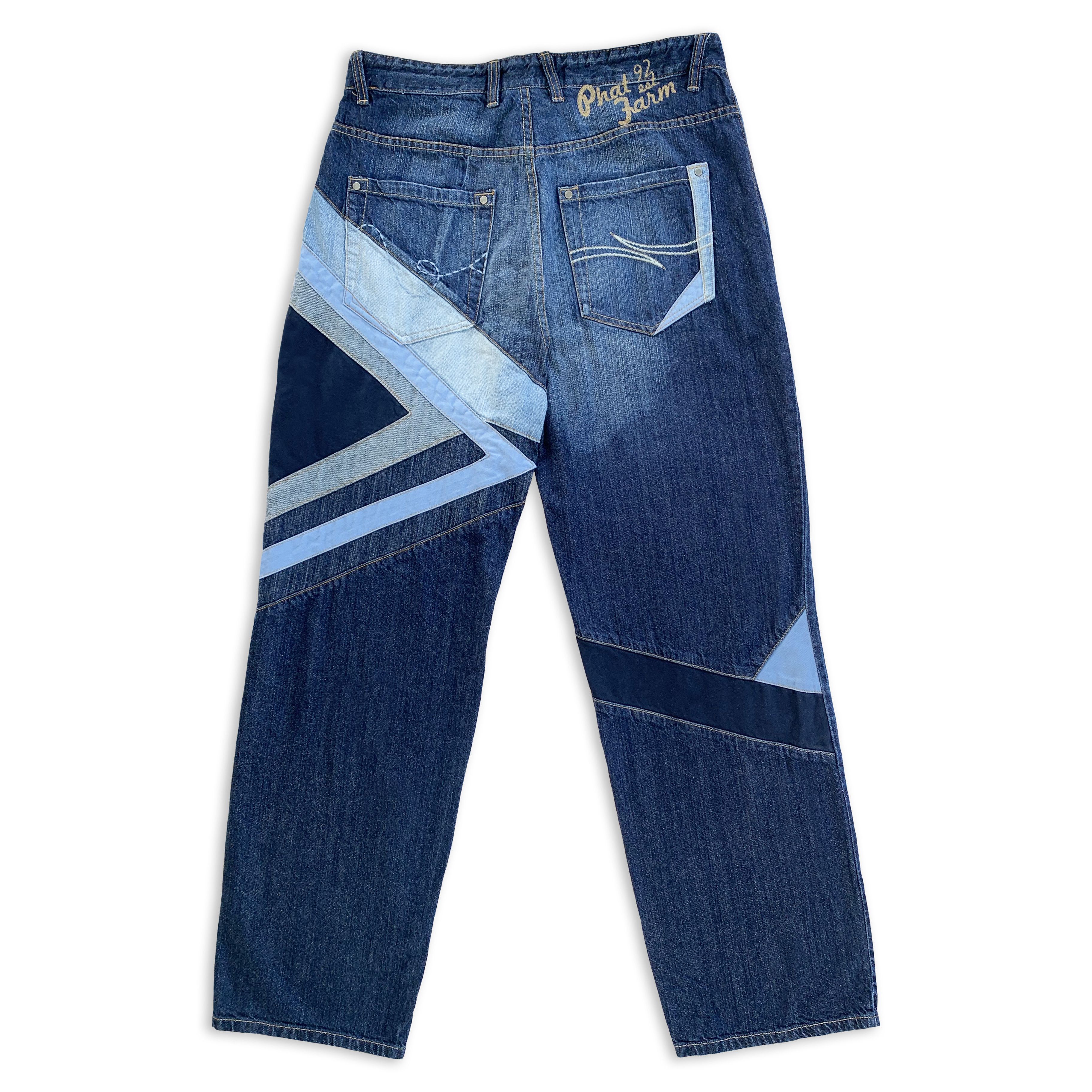 Phat Farm Vintage 90s PHAT FARM Jeans Denim Pants 2000s Y2K Baggy Rap Size US 34 / EU 50 - 3 Thumbnail
