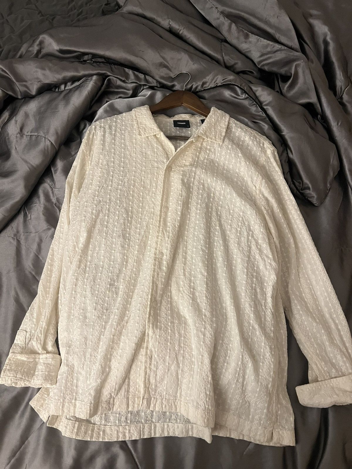 Kith kith white embroidered L/S thompson camp collar shirt Size US L / EU 52-54 / 3 - 3 Thumbnail
