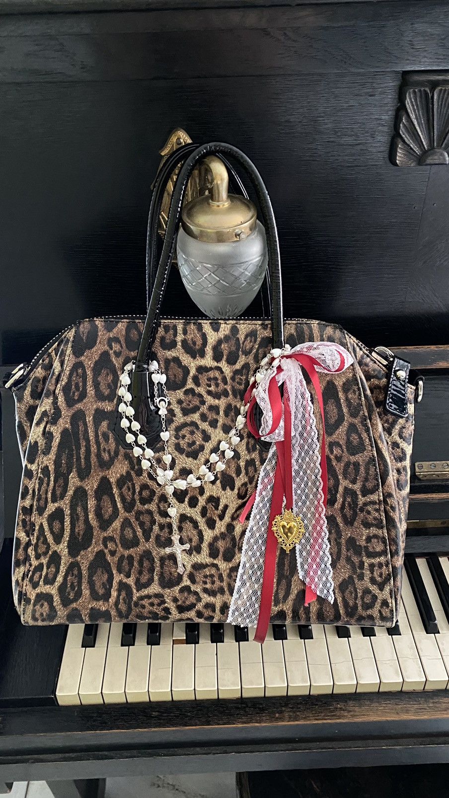 Vintage Leopard vintage tote bag Size ONE SIZE - 9 Thumbnail
