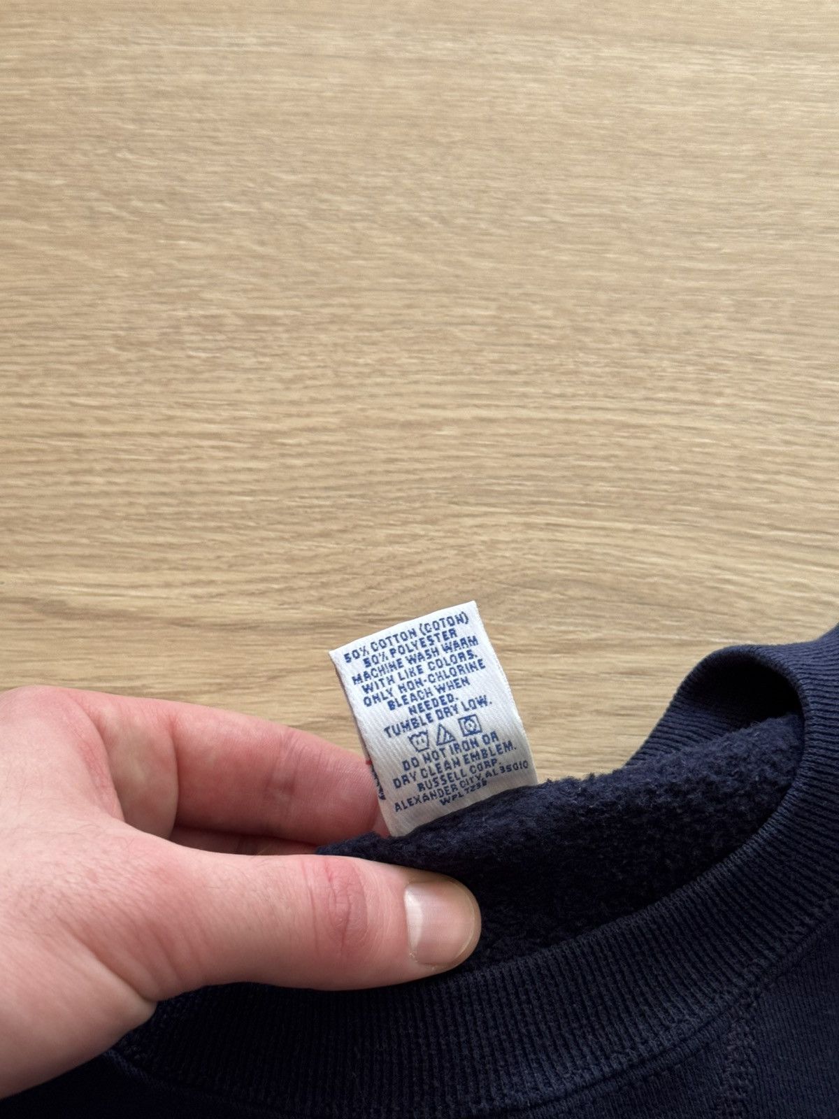 Russell Athletic Vintage 90’s Russell Athletic Navy Blue USA Boxy Sweatshirt Size US XL / EU 56 / 4 - 6 Thumbnail