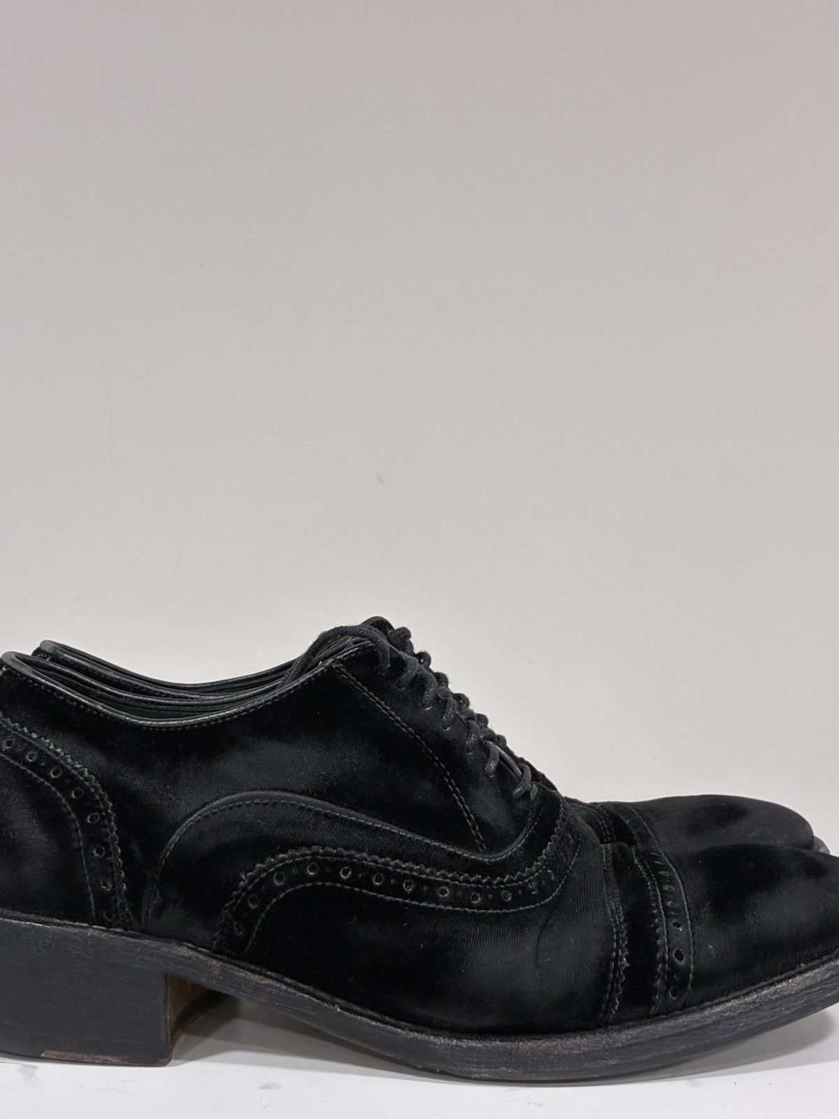 John Varvatos Burnished Velvet Brogue Oxford Shoes 9.5 Size US 9.5 / EU 42-43 - 4 Thumbnail
