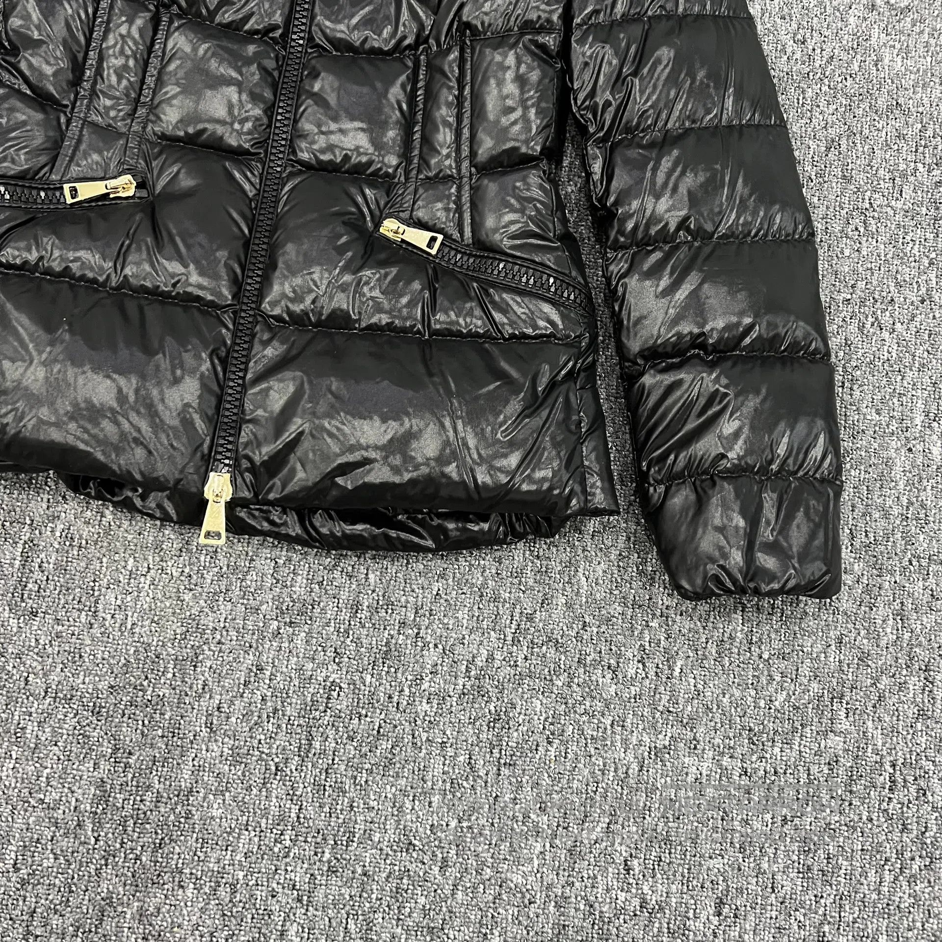 Moncler Moncler size 2 Daphne sleeve tag logo; black, fitted down j Size M / US 6-8 / IT 42-44 - 5 Thumbnail