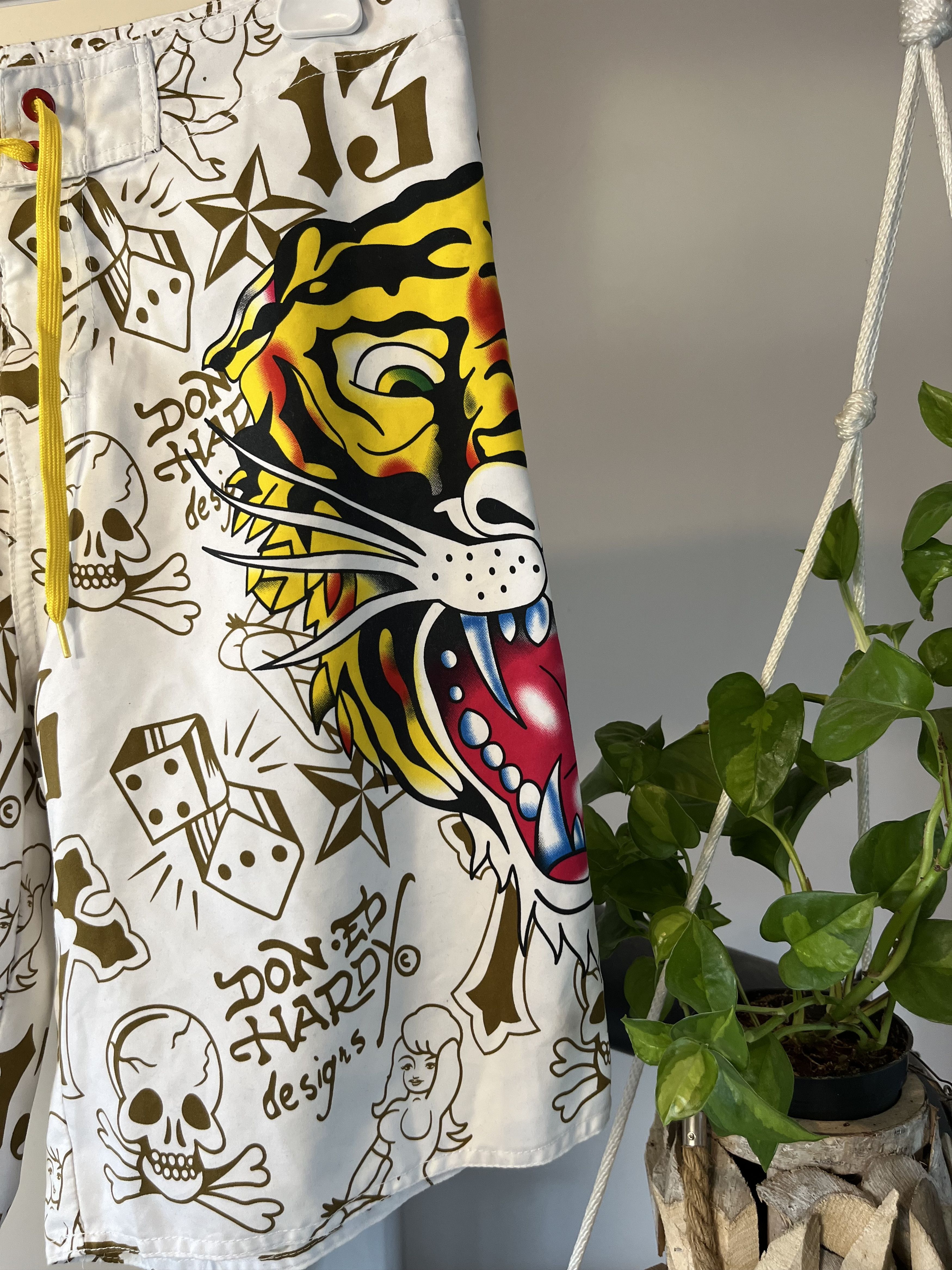 Christian Audigier Ed Hardy by Christian Audigier Beach Swimming Shorts Size US 34 / EU 50 - 2 Thumbnail