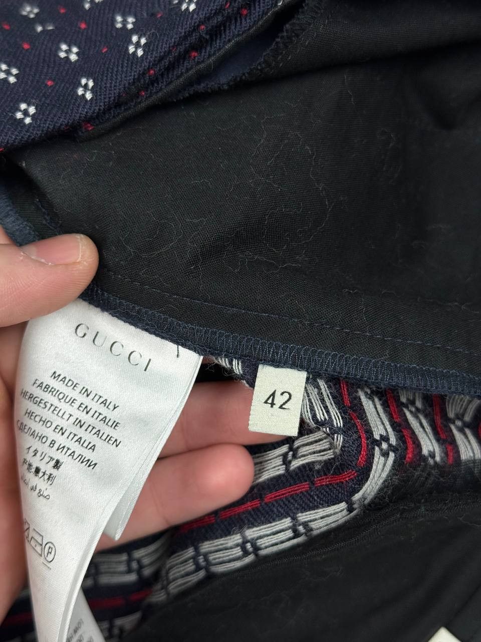 Gucci Сlassic Trousers Gucci Geometric-embroidered Wool-twill Size 28" / US 6 / IT 42 - 5 Thumbnail