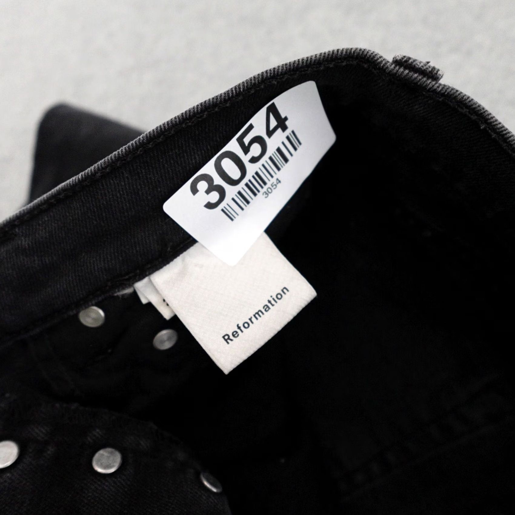 Reformation VINTAGE Reformation Jeans Womens 24 Black Button Fly Serena High Skinny Denim 24x29 Size 42" / US 20 - 5 Thumbnail