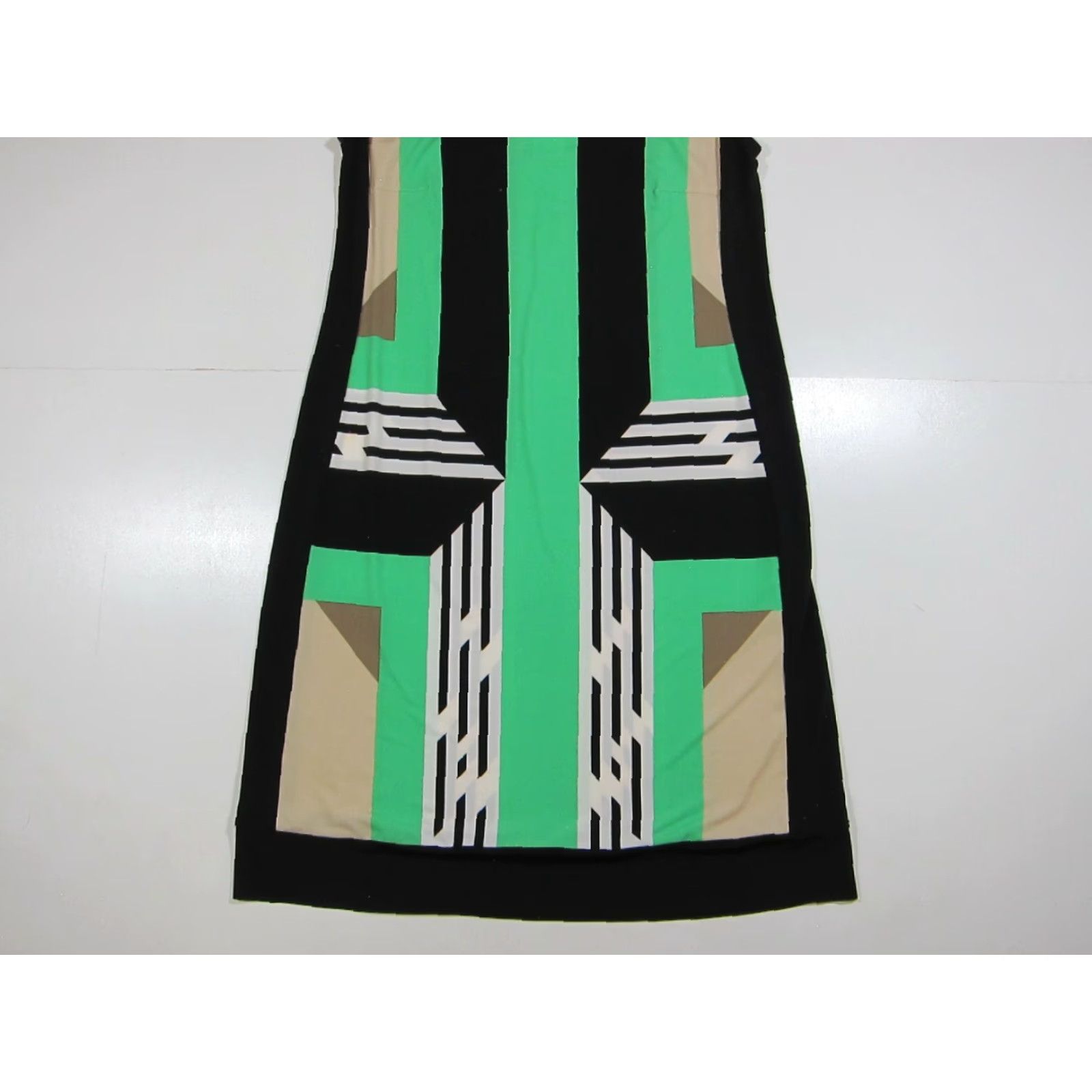 Vintage NWT New York & Company Green Black Brown White Stretch Pencil Dress Women XS Size XS / US 0-2 / IT 36-38 - 5 Thumbnail