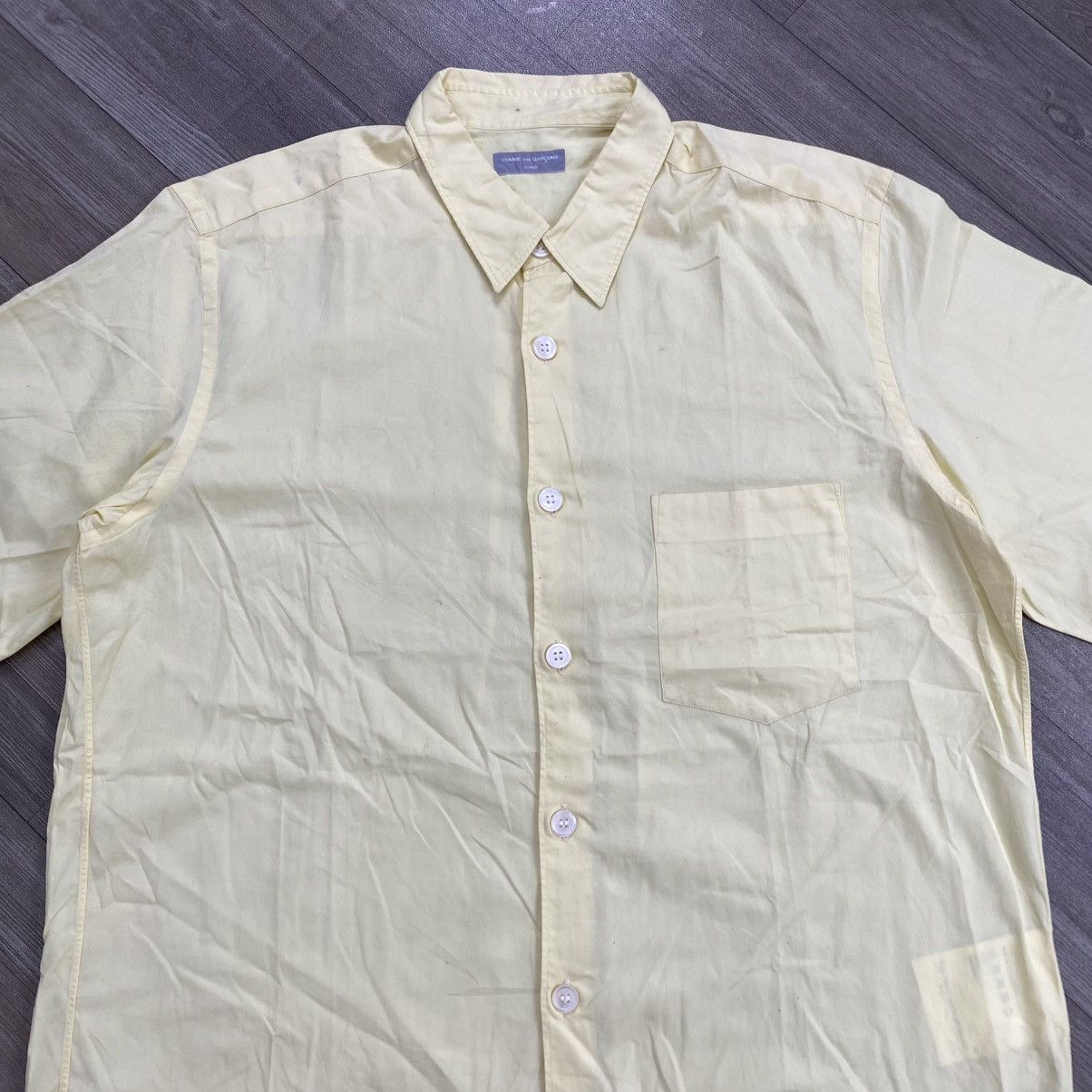 Comme des Garcons Homme AW03 Comme Des Garcons Homme CDG Yellow Shirt Designer Size US L / EU 52-54 / 3 - 2 Thumbnail