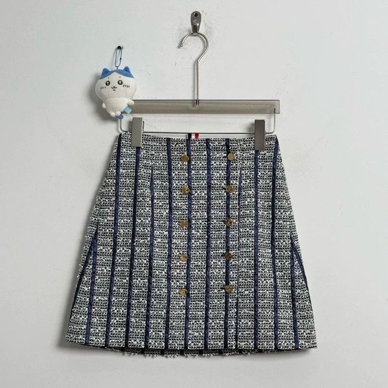 Thom Browne Thom Browne Golden knitted skirt with fastenings Size 26" / US 2 / IT 38 - 1 Thumbnail