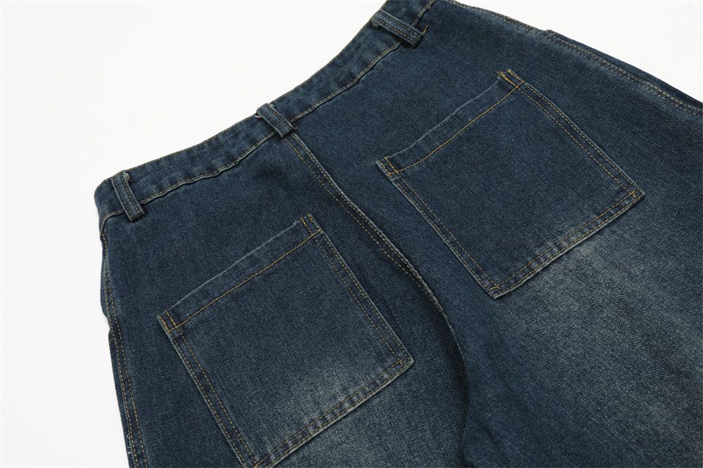 Japanese Brand × Jean American style folded leopard print jeans washed distressed Size US 32 / EU 48 - 5 Thumbnail