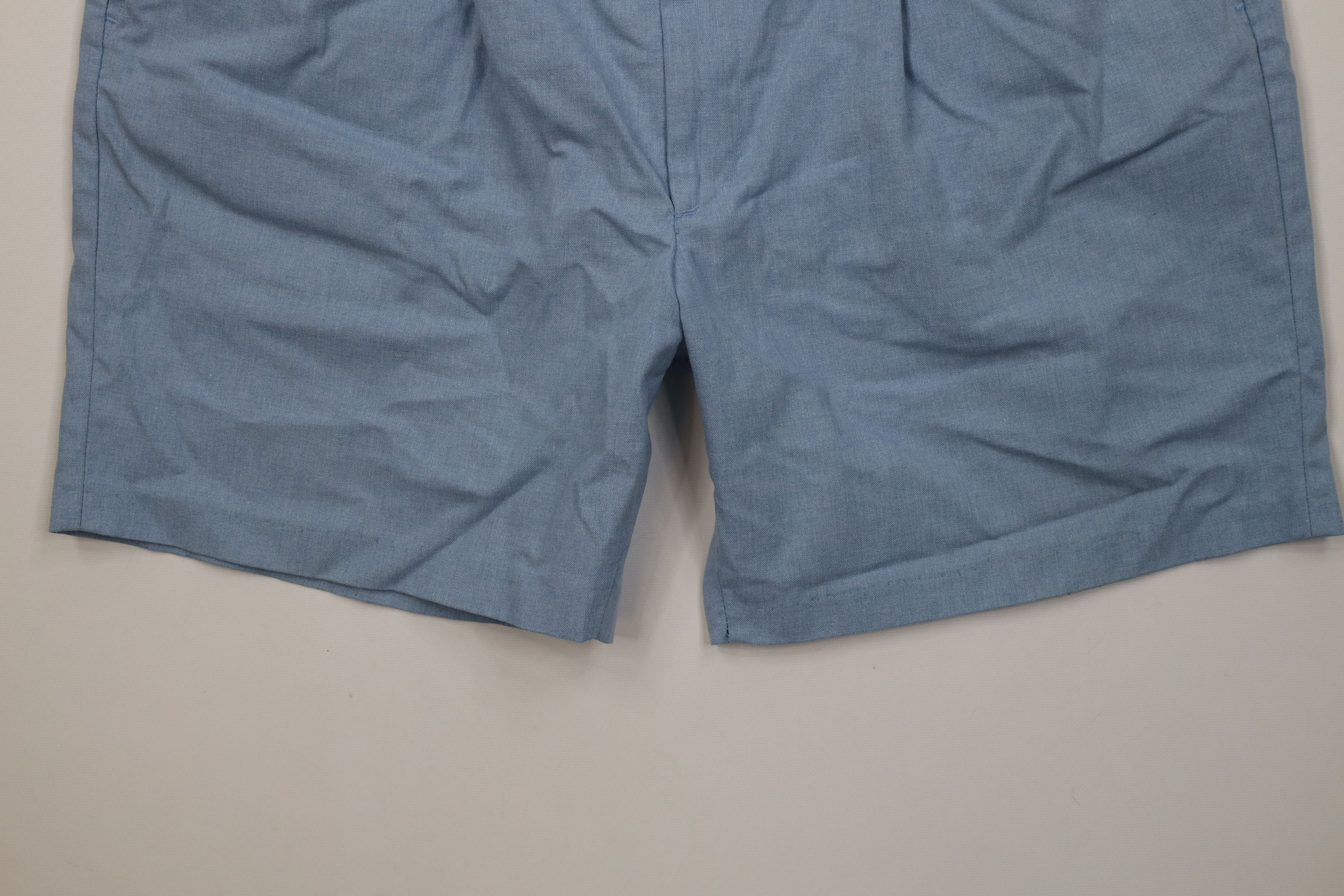 Vintage Vintage 90s Streetwear Above Knee Chino Shorts Blue USA Size US 38 / EU 54 - 4 Thumbnail