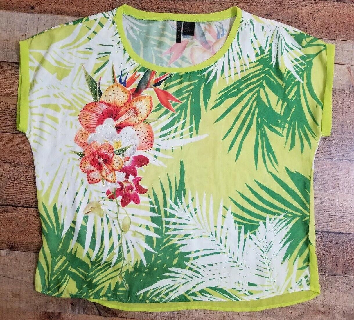 Designer Nue Options Top Extra Large Semi Sheer Summer Beachy Green Size XL / US 12-14 / IT 48-50 - 1 Thumbnail