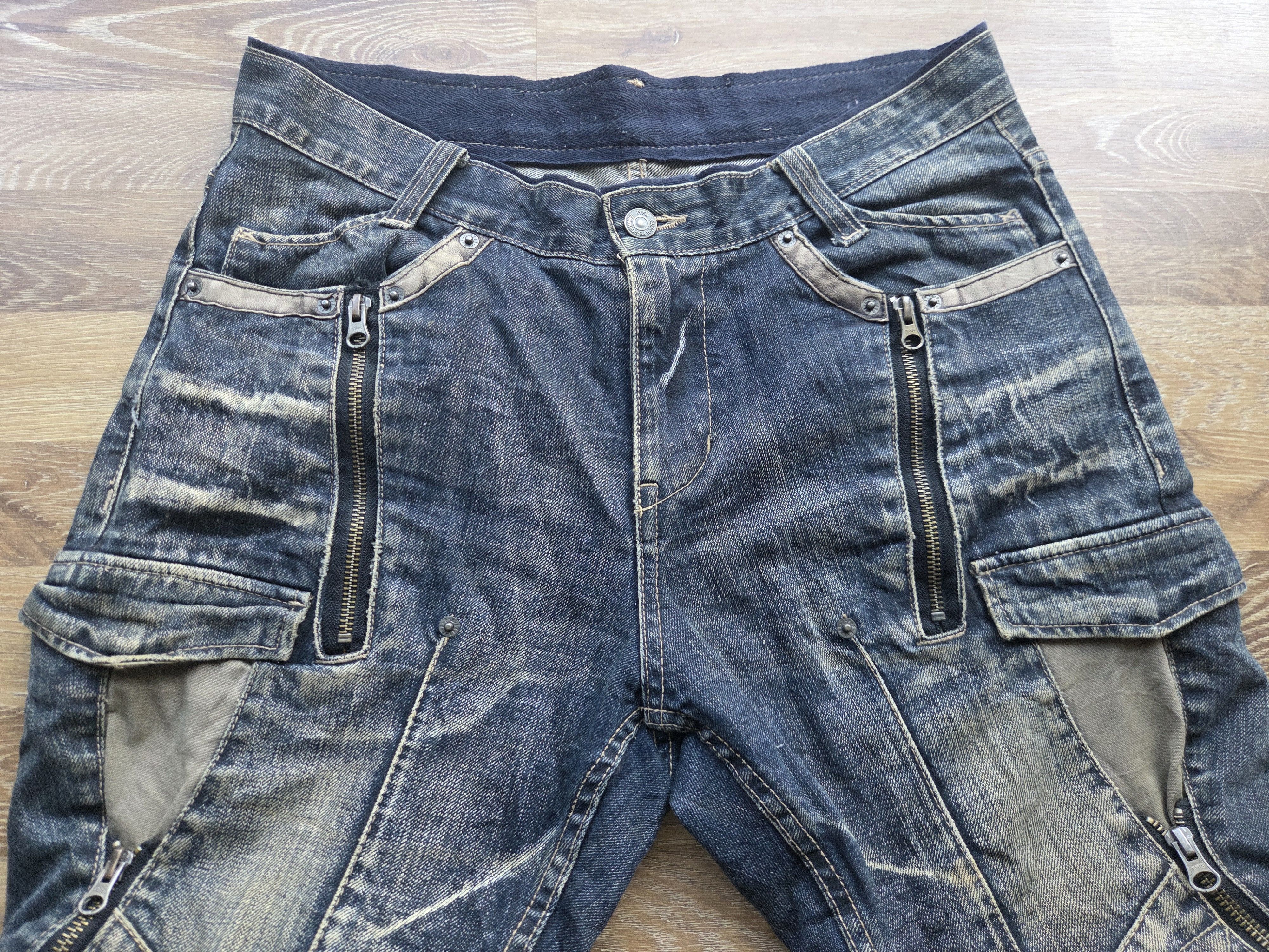 PPFM Archive Multi Zipper PPFM Distressed Biker Denim Grunge LGB Size US 34 / EU 50 - 4 Thumbnail