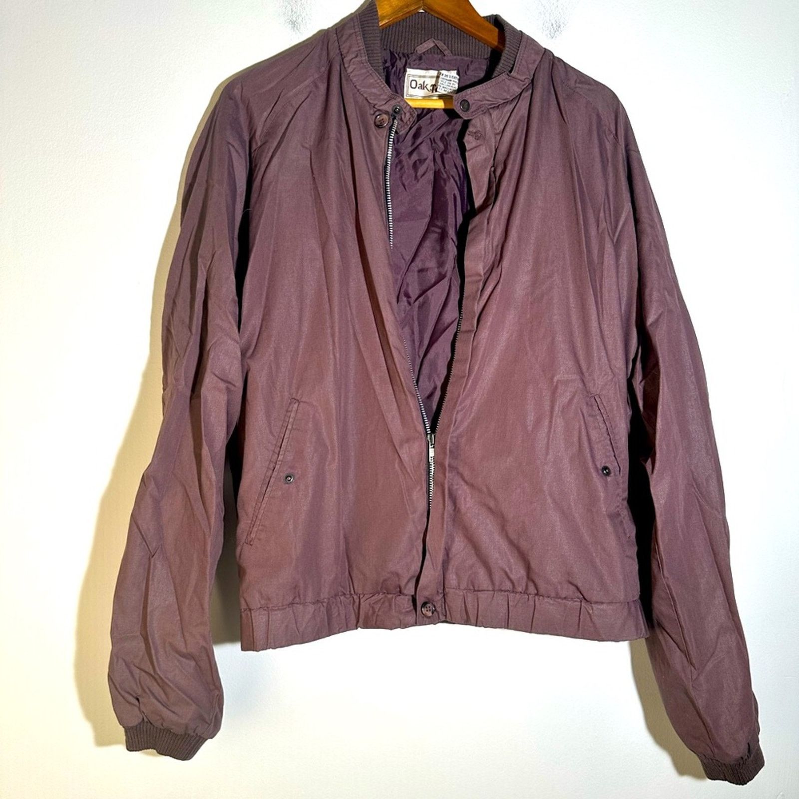 Vintage Vintage 80’s Oak Tree “Members Only” Bomber Jacket Size XL / US 12-14 / IT 48-50 - 2 Thumbnail