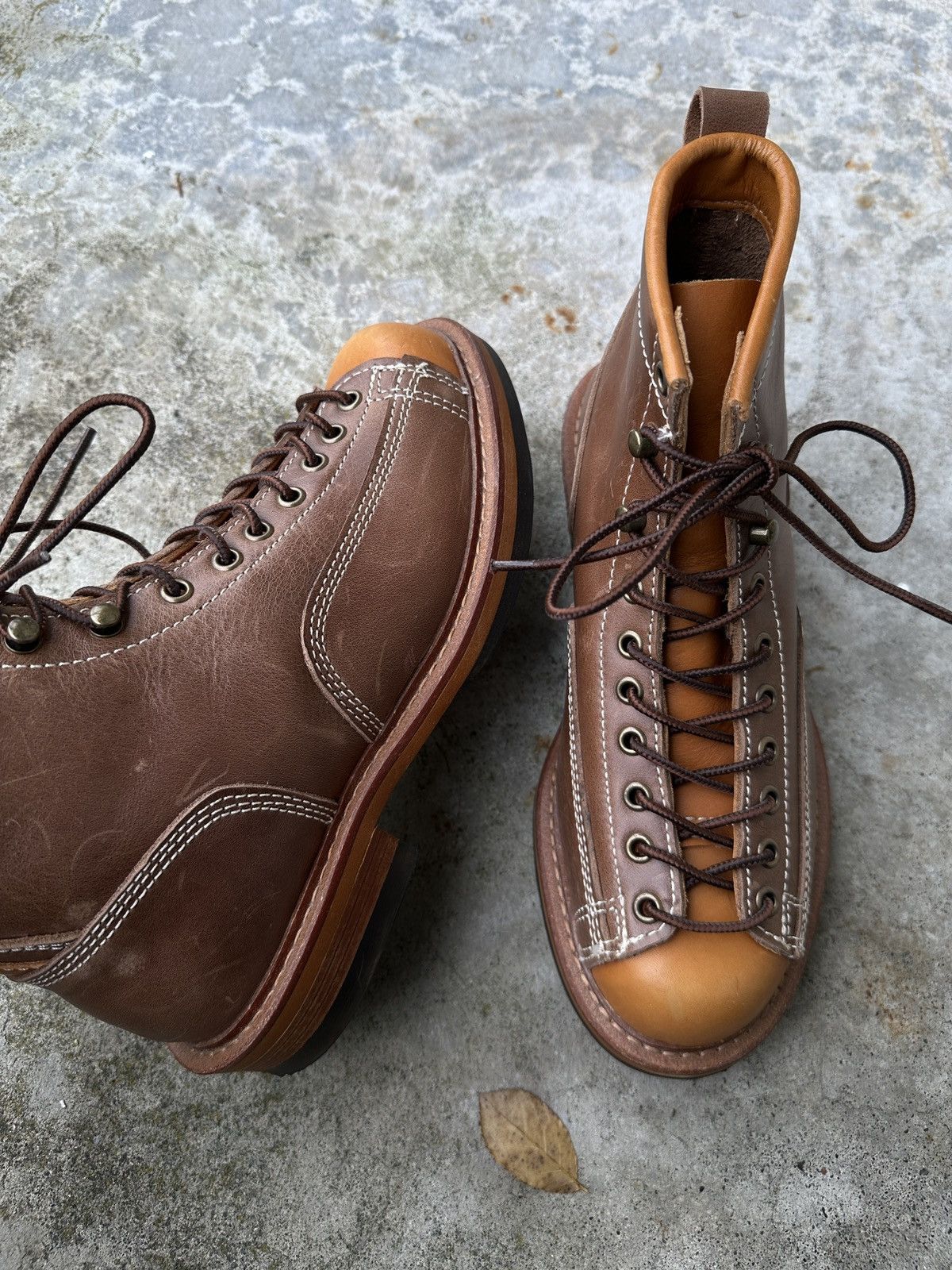 Vintage Monkey hiking welt construction leather redwing boot Size US 6.5 / EU 39-40 - 10 Thumbnail