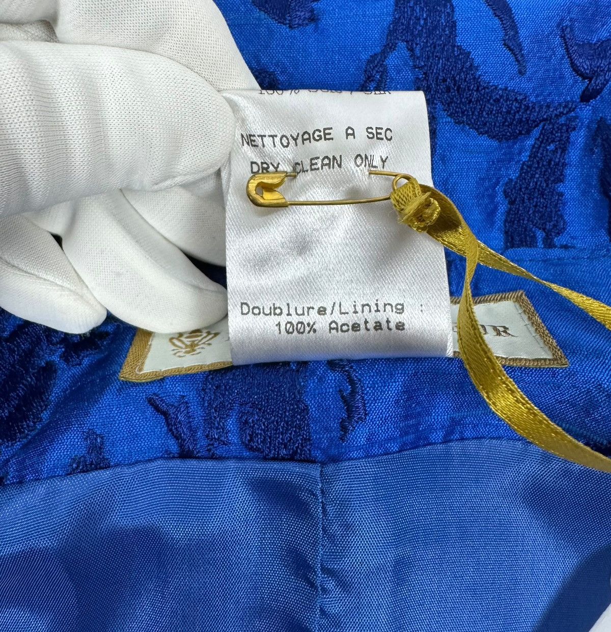 Designer Paule Vasseur Silk Jacket Embroidered Details size FR46 Size XL / US 12-14 / IT 48-50 - 12 Thumbnail