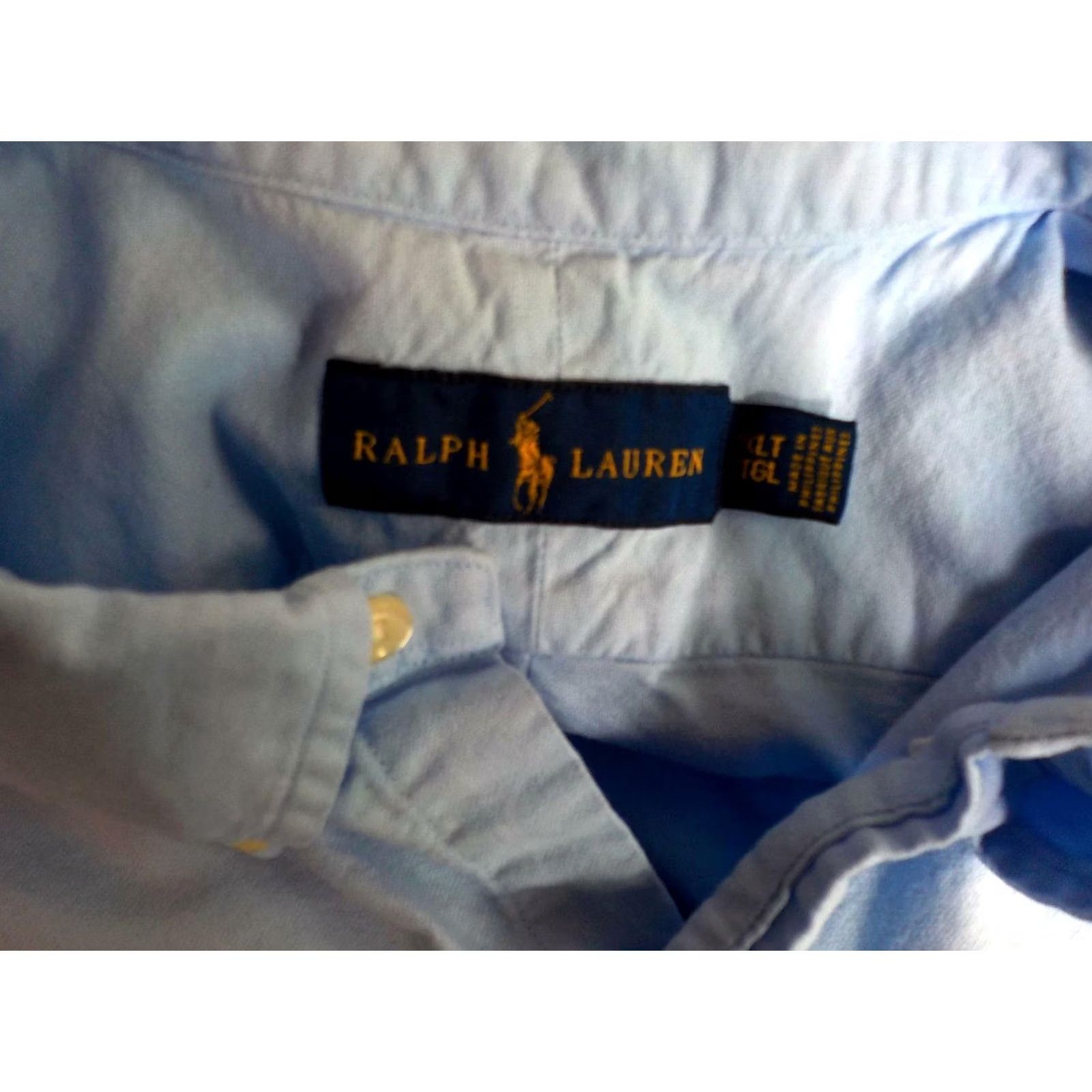 Ralph Lauren RALPH LAUREN Short Sleeve Button Down Shirt Blue Cotton 2XLT Mens Logo Button-Up Size US XXL / EU 58 / 5 - 4 Thumbnail