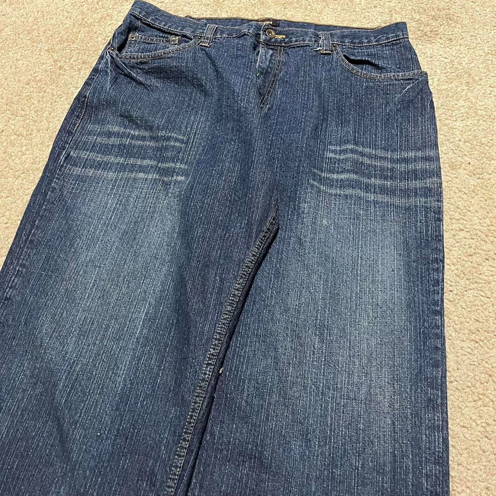 Other Lexen Y2K Baggy Skater Orange Embroidered Jeans 38Wx30L Size US 38 / EU 54 - 4 Thumbnail