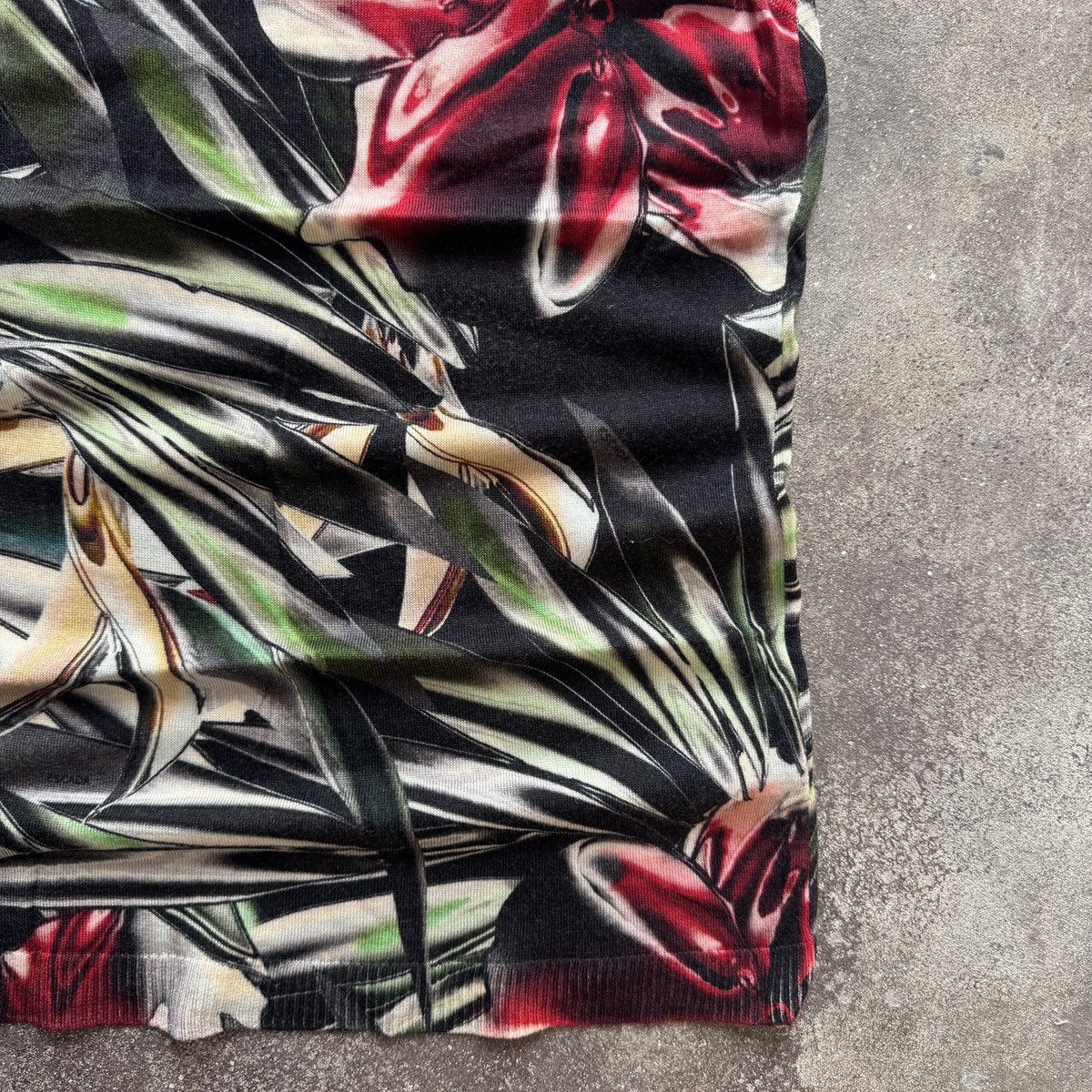 Escada Escada Floral Print Wool Blouse / Sleeveless Top Size S / US 4 / IT 40 - 6 Thumbnail