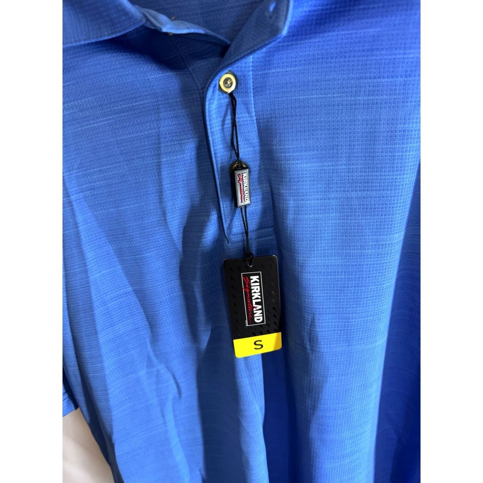 Vintage Kirkland Shirt Mens S Sharp NWT Bleu Poly Golf POLO Size US S / EU 44-46 / 1 - 8 Thumbnail