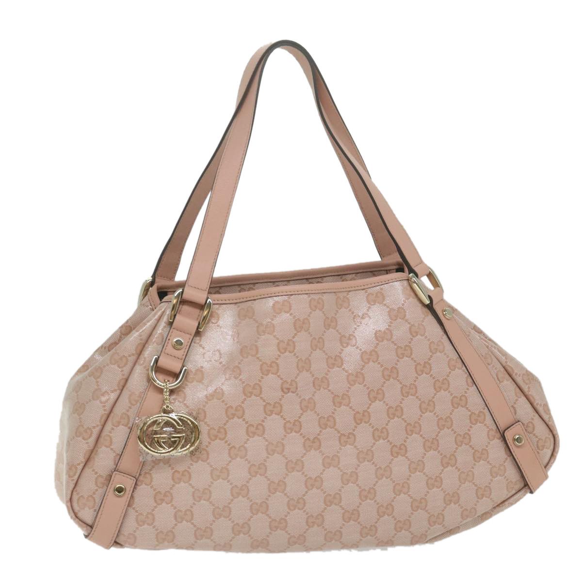 image of Gucci GG Crystal Interlocking Abby Shoulder Bag Pink 130736 Auth Ki4018A, Women's